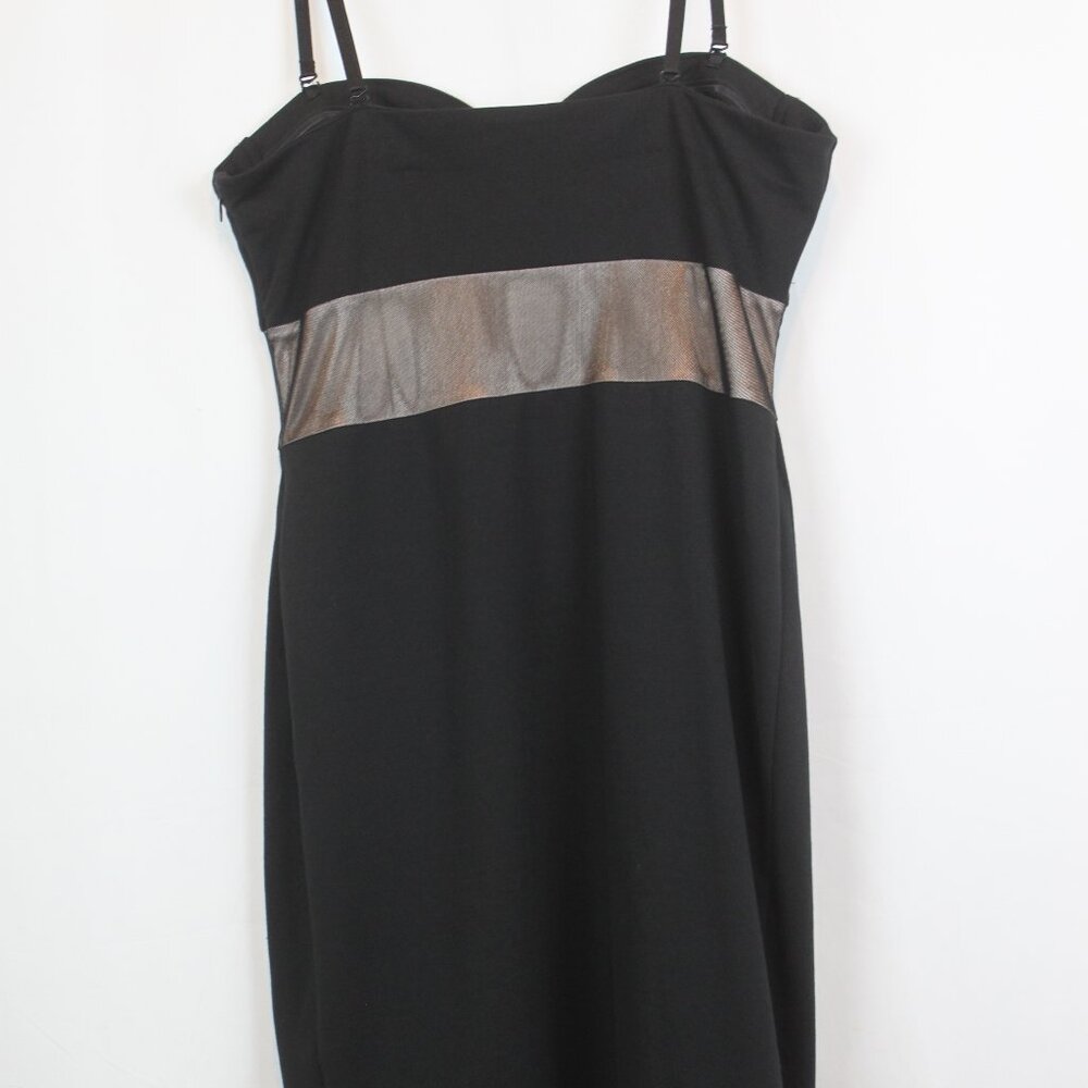 Kardashian Kollection Black Gold Tube Top Body Fitting Pencil Dress - Picture 12 of 12